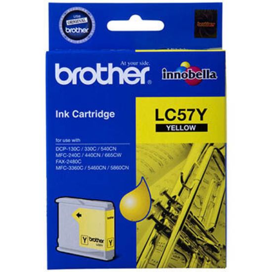 Picture of BROTHER LC-57Y YELLOW INK CARTRIDGE