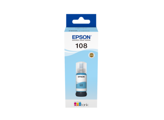 Picture of Epson 108 EcoTank Light Cyan ink bottle (70 ml)