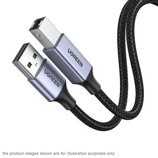 صورة كيبل طابعة UGREEN USB 2.0 AM إلى BM – طول 3 متر