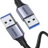 Picture of Ugreen USB 3.0 USB-A Male to USB-A Male Alu Case Braided Cable 1m Black
