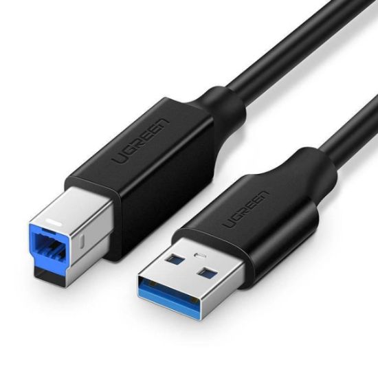 صورة كابل طابعة UGREEN USB 3.0 من نوع USB-A ذكر إلى USB-B ذكر بطول 2 متر