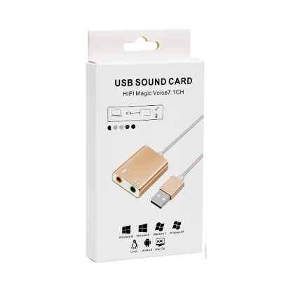 Picture of HiFi Magic Voice 7.1 USB 2.0 Sound Card 2CH ( Gold )