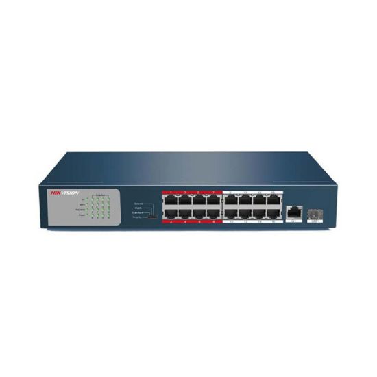 Picture of HIKVISION DS-3E0318P-E/M 16Port Fast Ethernet Unmanaged POE Switch - Network Switch