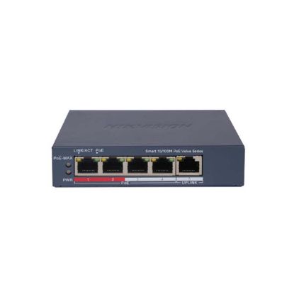 Picture of HIKVISION DS-3E1105P-EI/M 4 Port Fast Ethernet Smart POE Switch - Network Switch