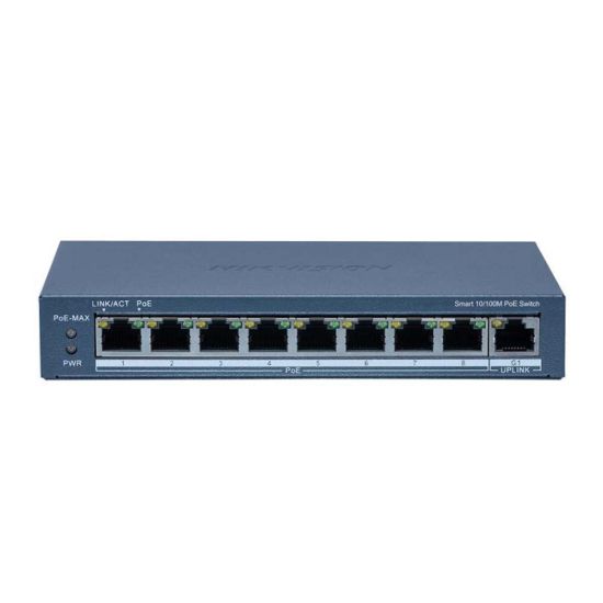صورة HIKVISION DS-3E1309P-EI 8 Port Fast Ethernet Smart POE Switch - Network Switch
