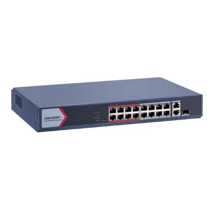 Picture of HIKVISION DS-3E1318P-EI/M 16 Port Fast Ethernet Smart POE Switch - Network Switch