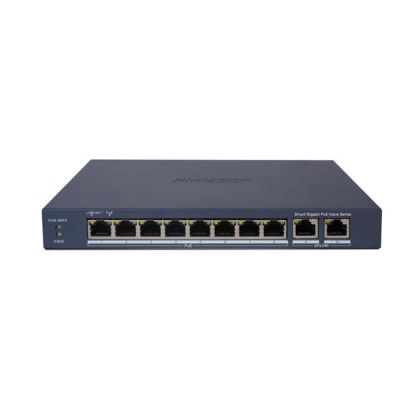 صورة HIKVISION DS-3E1510P-EI/M 8 Port Gigabit Smart POE Switch - Network Switch