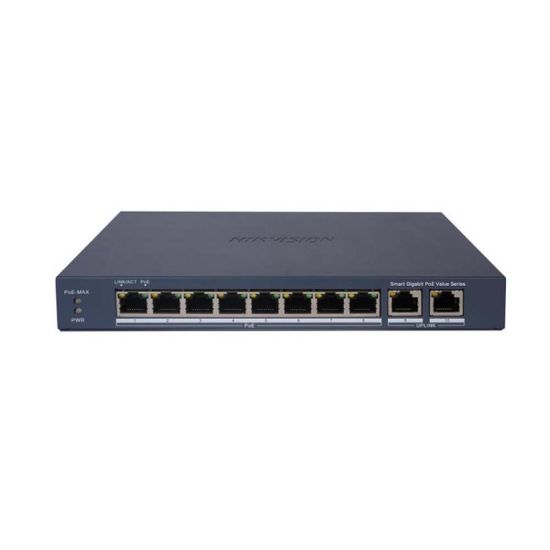 صورة HIKVISION DS-3E1510P-EI/M 8 Port Gigabit Smart POE Switch - Network Switch