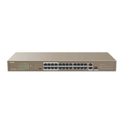 صورة TENDA TEF1126P-24-250W 24FE+2GE/1SFP Rackmount Switch With 24-Port PoE - Network Switch