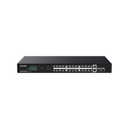 صورة TENDA TEG1128P-24-250W 26GE+2SFP Ethernet Switch With 24-Port PoE - Network Switch