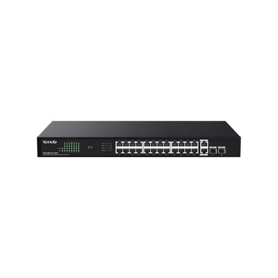 صورة TENDA TEG1128P-24-250W 26GE+2SFP Ethernet Switch With 24-Port PoE - Network Switch
