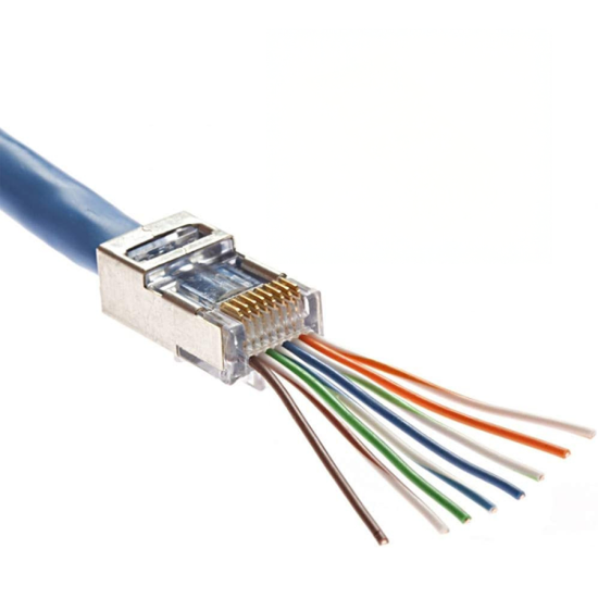 صورة EXTMP-FC6-5101 EXTREME TECH CAT6 FTP MODULAR PLUG（HOLE/3U) - Network Accessories