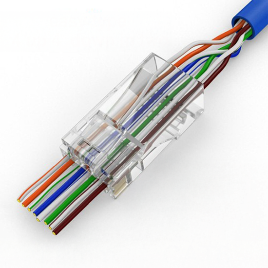 صورة EXTMP-UC6-5101 EXTREME TECH CAT6 UTP MODULAR PLUG （HOLE/3U) - Network Accessories