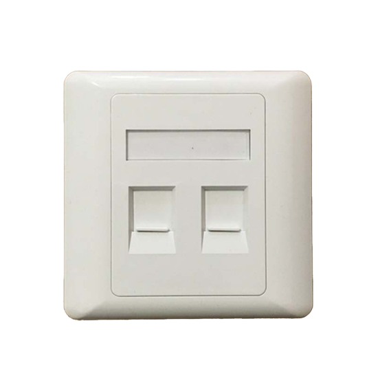 Picture of EXTFP-LGM02 EXTREME TECH double port Aluminum alloy style Faceplate - Network Accessories