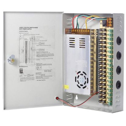 صورة 12V-20AM-B Power Supply 18-Ch,12V-20AM-240W