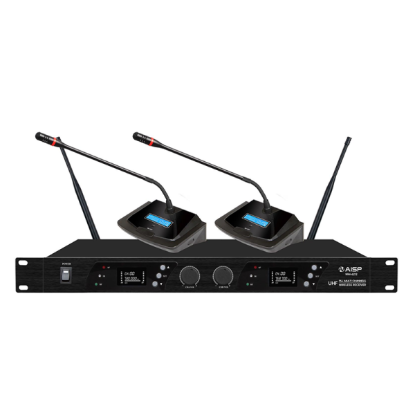 Picture of AISP WM-6212 2 Channel UHF Wireless Conference Microphone