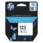 صورة F6V16AE HP 123 Color Original Inkjet Advantage Cartridge For Deskjet 2130,2630,3630