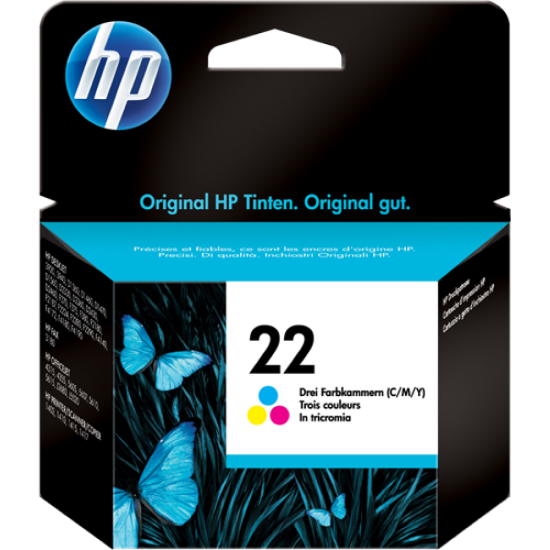 Picture of C9352AE HP 22 Color Original Inkjet Advantage Cartridge For Deskjet 3920.3940.1360.1460.1560.2360.380.2180