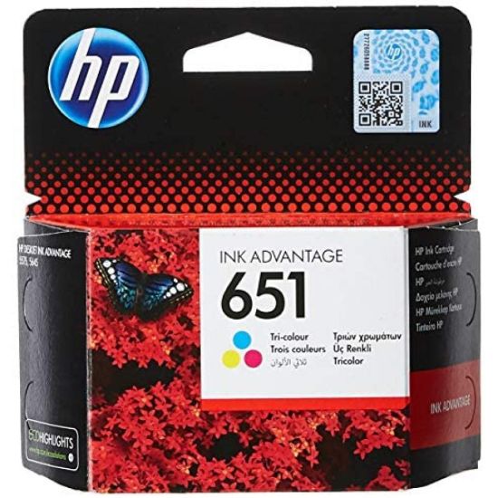 Picture of C2P11AE HP 651 Color Original Inkjet Advantage Cartridge For Deskjet 5575.5645