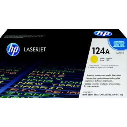 Picture of Q6002A HP 124A Yellow Original Toner Advantage Cartridge For Color Printer 1600/2600/2600N/2605DN/2605DTN/CM1015MFP