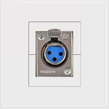 Picture of FACE-XLR 1 Port Female XLR Connector Wall Plate Socket Keystone Faceplate