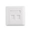Picture of FACE-RJ-2P 2 Port RJ45 Cat5e Face Plate Wall Socket