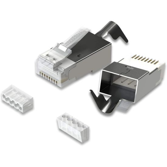 Picture of D-Link NPG-6A2MET502-50 RJ45 Connectors Cat6A Ethernet Shielded Modular Plugs Pack of 50