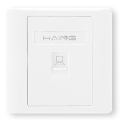 صورة HI-WP01-1P HAING HI-WP01 RJ45 Single Port Faceplate 8.6x8.6cm