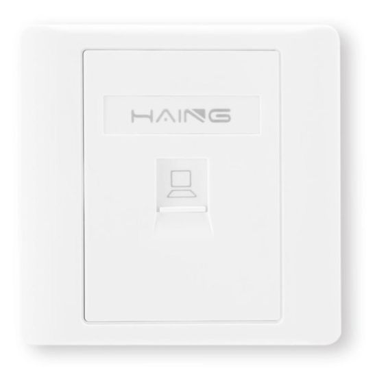 صورة HI-WP01-1P HAING HI-WP01 RJ45 Single Port Faceplate 8.6x8.6cm