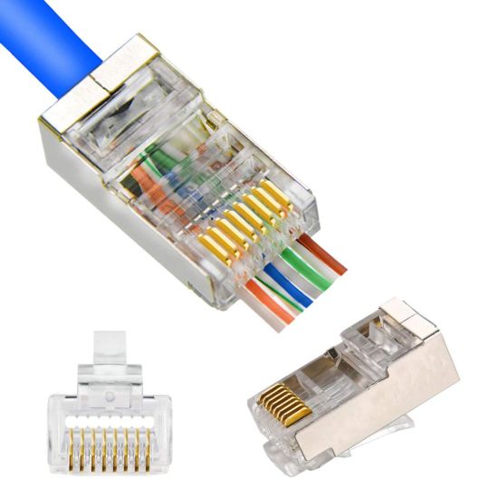 صورة RJ-45-EZ-FTP-BOX RJ45 Connector EZ FTP CAT6- 100pcs