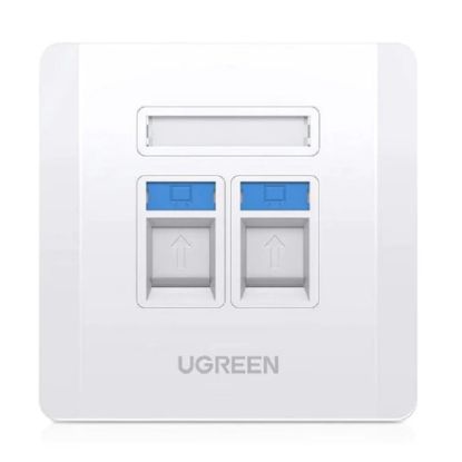 Picture of 80182 UGREEN NW144 Dual Port Wall Plate 1 PCs/Bag