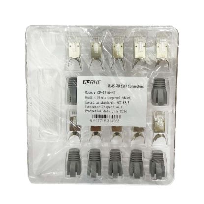 Picture of RJ-45-CAT7-CF7510-HT CFRHE CF-7510-HT RJ45 FTP Cat7 Connectors 10 Pack