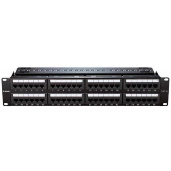 Picture of D-Link NPP-C61BLK481 Cat6 UTP Loaded 48 Port Patch Panel