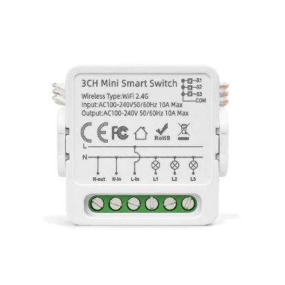 صورة GY-WHD09-3CH 3CH Tuya Wifi Mini Smart Relay Switch