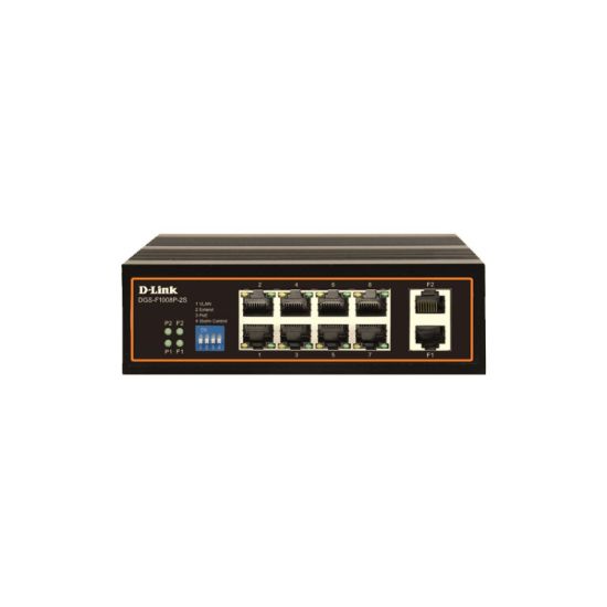 صورة D-Link DGS-F1008P-2S 8 Port Unmanaged Industrial Gigabit PoE Switch