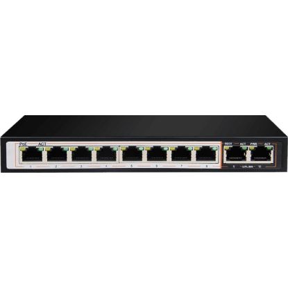صورة DGS-F1010P-E/E D-Link DGS-F1010P-E 8GE PoE+ 2GE Uplink 250m PoE Switch-EU Plug