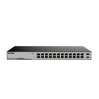 صورة D-Link DGS-F1024P 24 Port Gigabit Unmanaged POE Switch with 2 SFP ports 250 watts