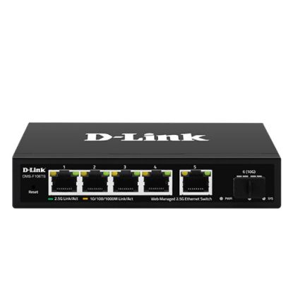 صورة D-Link DMS-F106TS 5-port 2.5G with 1-Port SFP+ Web Management Desktop Switch