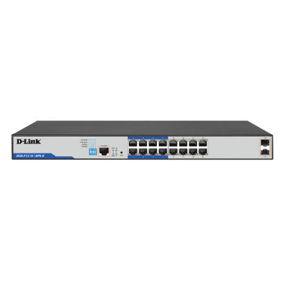 صورة DGS-F1210-18PS-E D-Link F1210-18PS-E 18-Port Layer 2 Gigabit Managed Long Range PoE+ Surveillance Switch