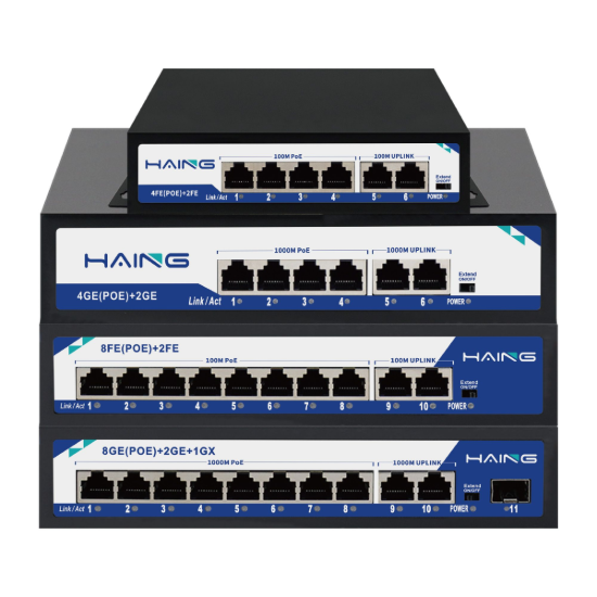 صورة HAING HI-SW0402K 4 Port 10/100/1000 Gigabit POE Switch