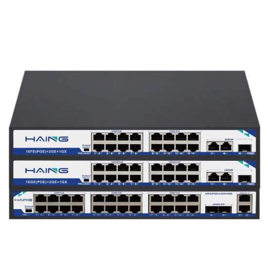صورة HAING HI-SW1603K 10/100/1000 Gigabit 16 Port Smart POE Switch
