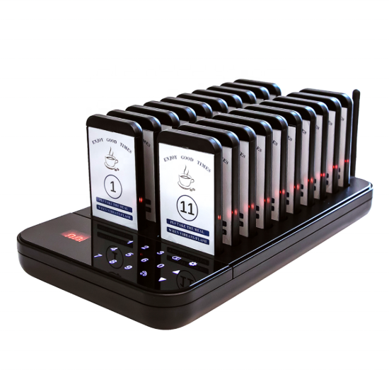 Picture of GY-QC200 20 Pager Wireless Vibration Calling System for Restaurant & Café 300m