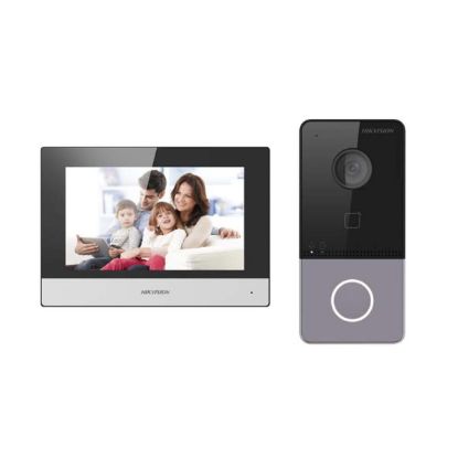 صورة جهاز انتركم فيديو للباب Hikvision DS-KIS603-P(B) Access & Attendance Control Hardware building intercom