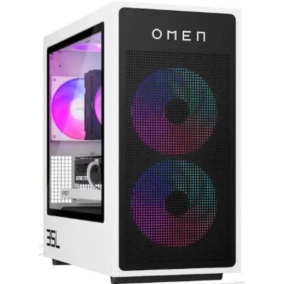 صورة HP OMEN 35L Gaming PC DT GT16-0344 – AMD Ryzen 7 8700F، RTX 5060 Ti بسعة 16GB، ذاكرة 16GB DDR5، SSD NVMe 1TB