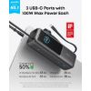 Picture of Anker Power Bank 25K 165W – Built-In Retractable Cables, Multi-Device Charging – Black