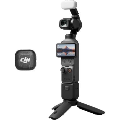 Picture of DJI Osmo Pocket 4 Creator Combo Action Camera, 1" CMOS Sensor, 4K 240fps Video, 3 Axis Stabilized, 107GB Storage, ActiveTrack, 7 Smart Tracking, 10Bit D Log Color, Black