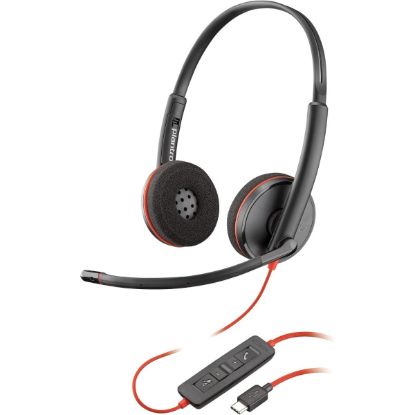 Picture of Poly Plantronics - Blackwire 3220 - Wired Dual-Ear (Stereo) Headset with Boom Mic - USB-C