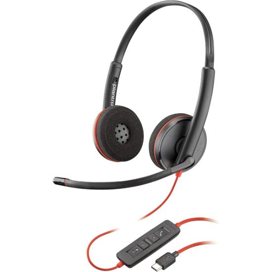 Picture of Poly Plantronics - Blackwire 3220 - Wired Dual-Ear (Stereo) Headset with Boom Mic - USB-C