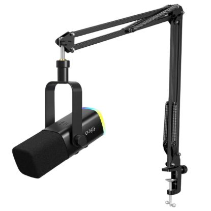 Picture of FIFINE AmpliGame AM8T USB/XLR Dynamic Microphone Kit with Boom Arm Stand - Black