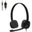 صورة Logitech H151 Wired Headset Analog Stereo Headphones with Rotating Mic - Black